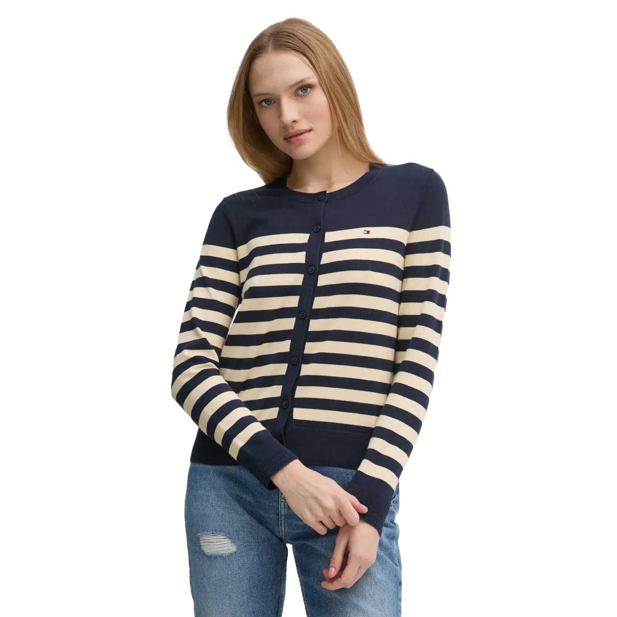 Tommy Hilfiger Co Jersey Stitch Cnk Ls Cardi